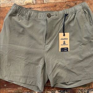 Chubbies Green Flat Front Shorts Lightweight Casual Wear
